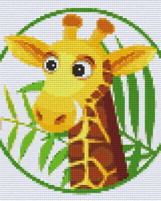 Giraffe Four [4] Baseplate PixelHobby Mini-mosaic Art Kit